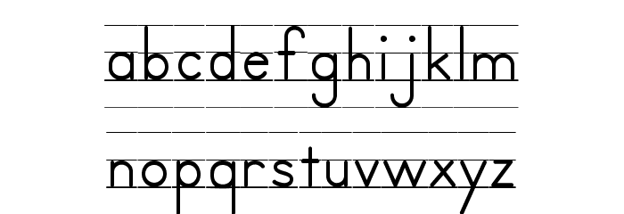 Lets Trace ruled Font LOWERCASE