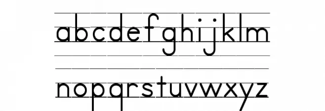 Lets Trace ruled 字体 小写