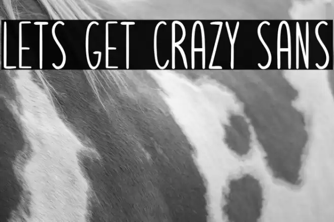 Lets get crazy sans Polices examples