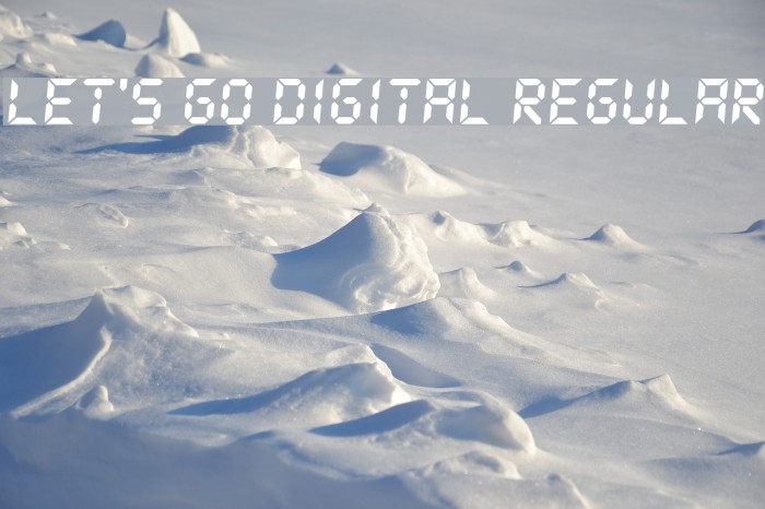Let's go Digital Regular Font examples