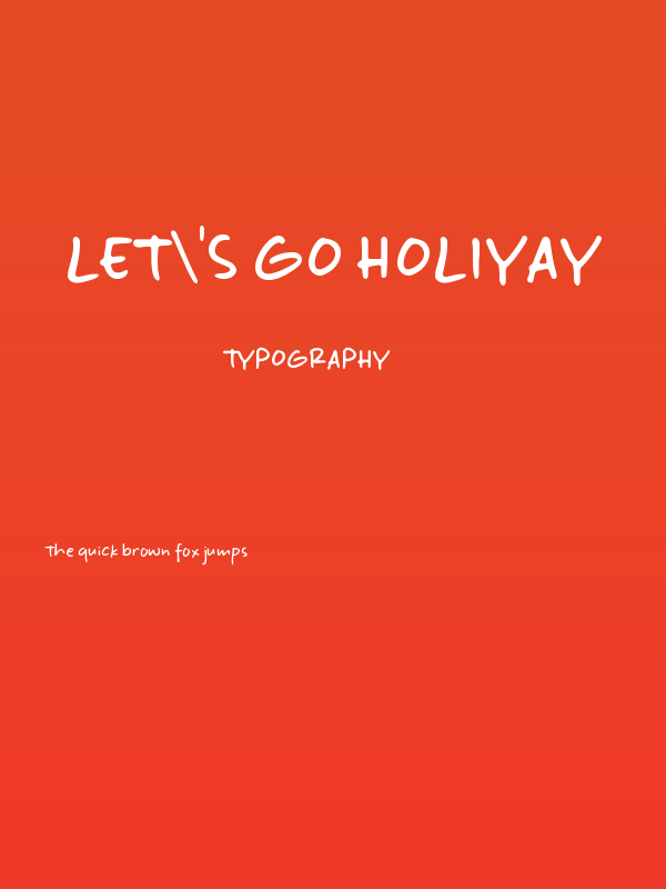 Let's go Holiyay Poster