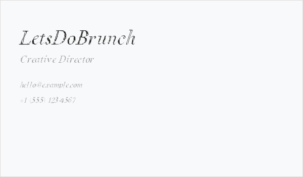 LetsDoBrunch Business Card