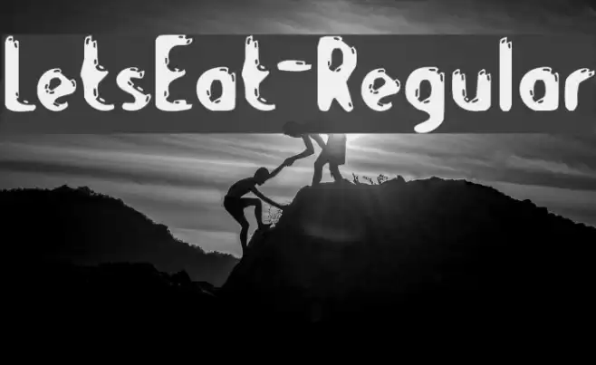 LetsEat-Regular Font examples
