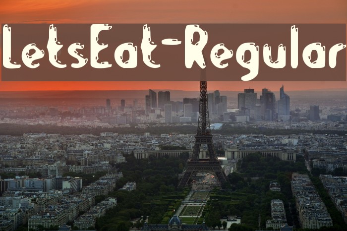 LetsEat-Regular Font examples