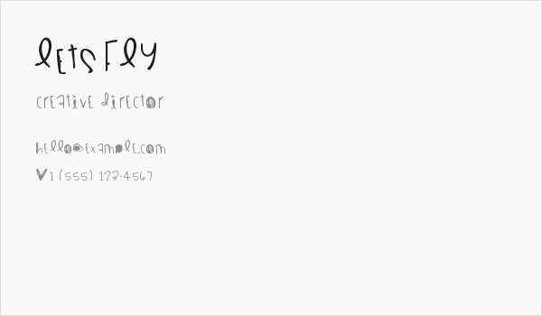 LetsFly Business Card