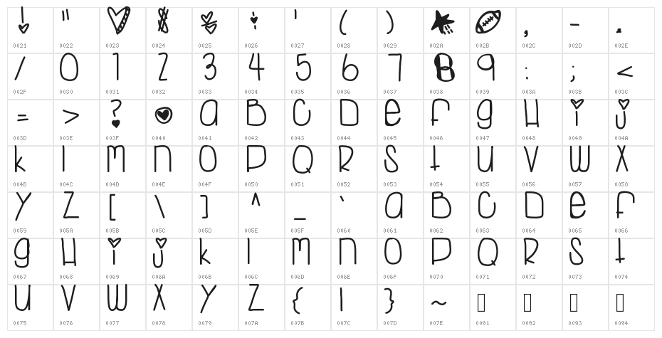 LetsGo Character Map