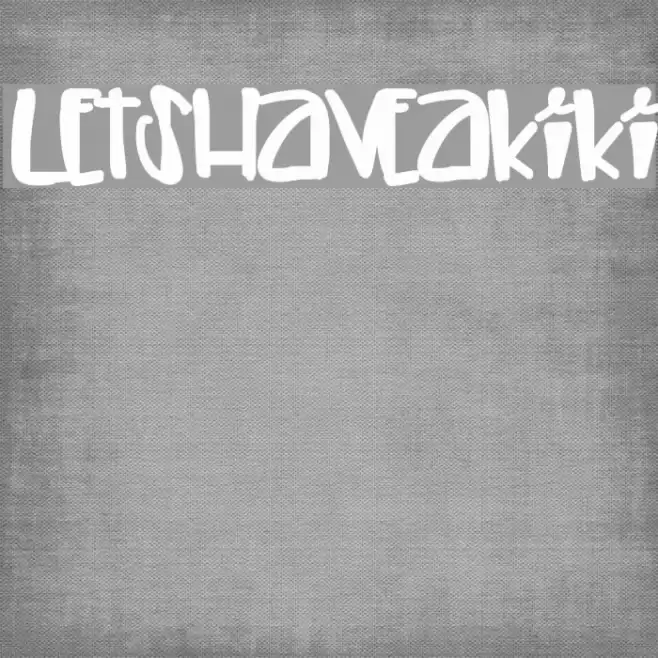 LetsHaveAKiki Font examples