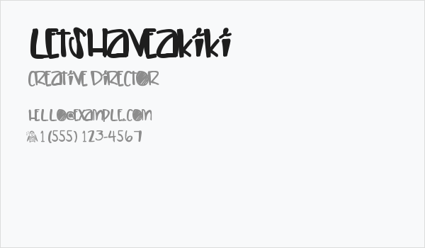 LetsHaveAKiki Business Card