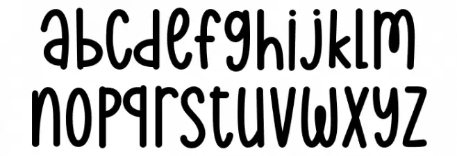 Letsfly 2 Schriftart Kleinbuchstaben