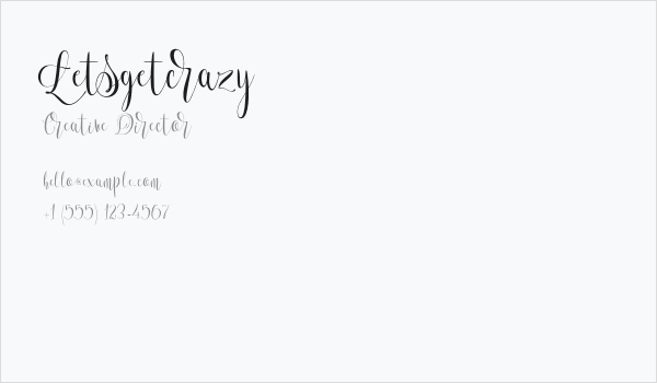 Letsgetcrazy Business Card