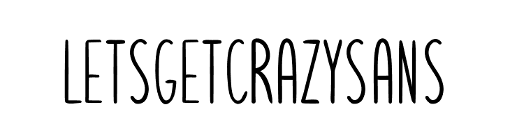 Letsgetcrazysans  font caratteri gratis