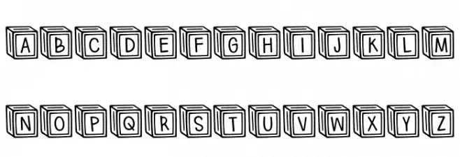 Letter ^ Blocks Regular फ़ॉन्ट अपरकेस