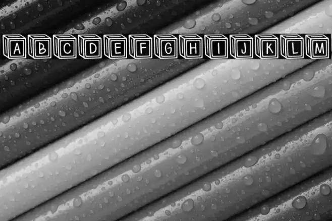 Letter ^  Blocks Regular फ़ॉन्ट examples