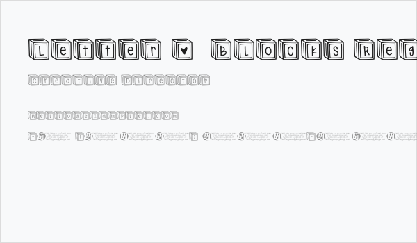 Letter ^  Blocks Regular Business Card