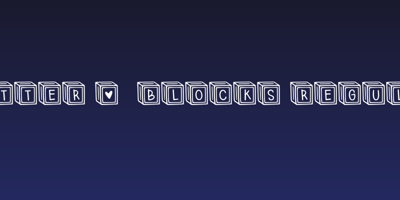 Letter ^  Blocks Regular Social Header