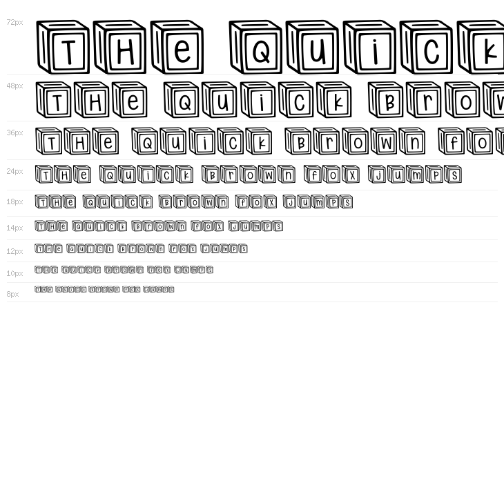 Letter ^  Blocks Regular Waterfall