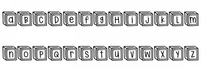 Letter ^  Blocks Regular Fuentes MINÚSCULAS