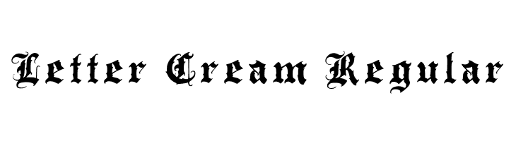 Letter Cream Regular  لخطوط تنزيل