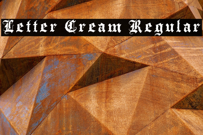 Letter Cream Regular Example 2