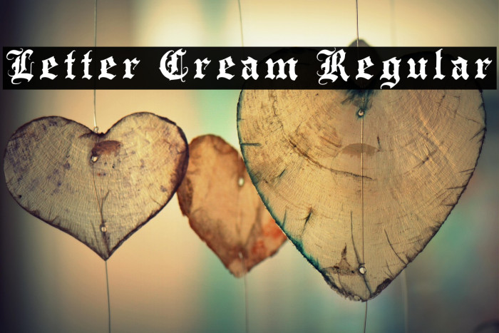 Letter Cream Regular Example 3