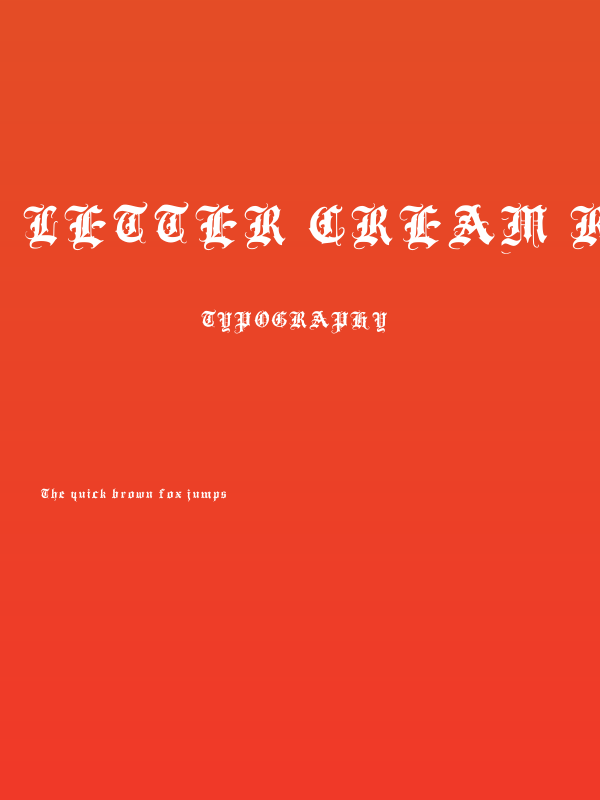 Letter Cream Regular Poster