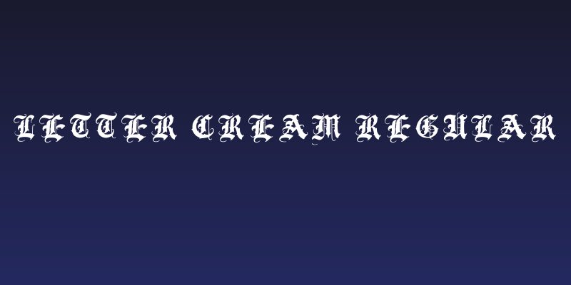 Letter Cream Regular Social Header