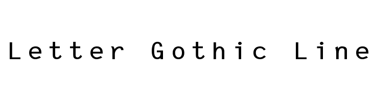 Letter Gothic Line Font