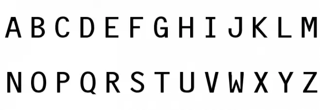 Letter Gothic Line Fonte MAIÚSCULAS