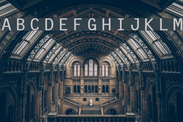 Letter Gothic Line Font examples