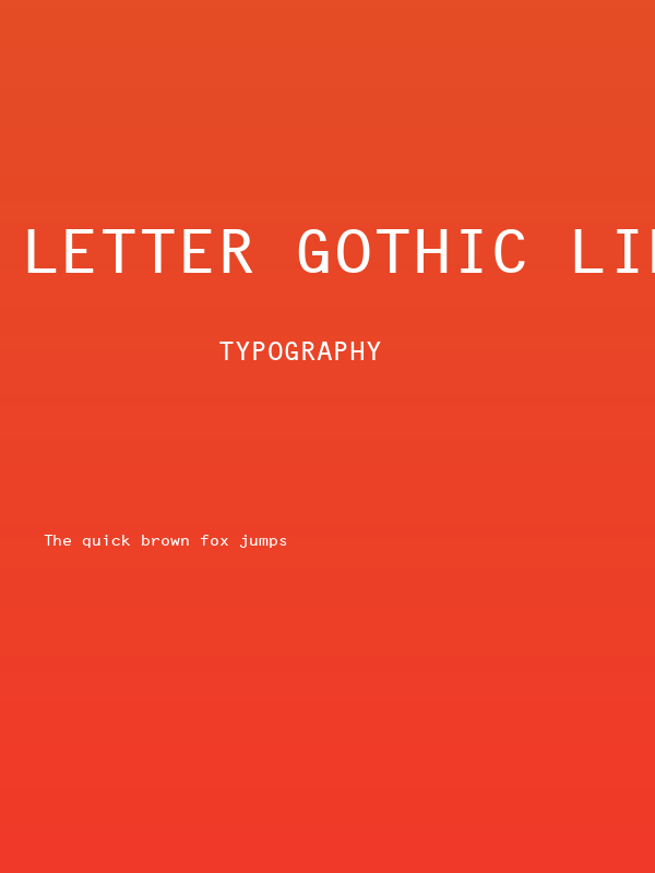 Letter Gothic Line Poster
