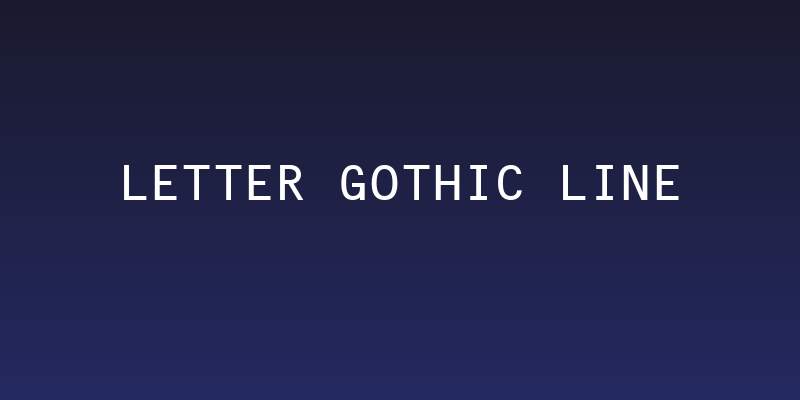 Letter Gothic Line Social Header