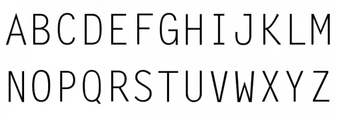Letter Gothic Std(RUS BY LYAJKA Caratteri MAIUSCOLE