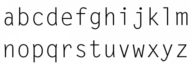 Letter Gothic Std(RUS BY LYAJKA フォント 小文字