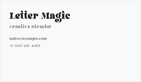 Letter Magic Business Card