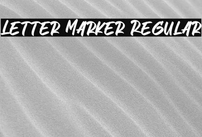 Letter Marker Regular Example 3