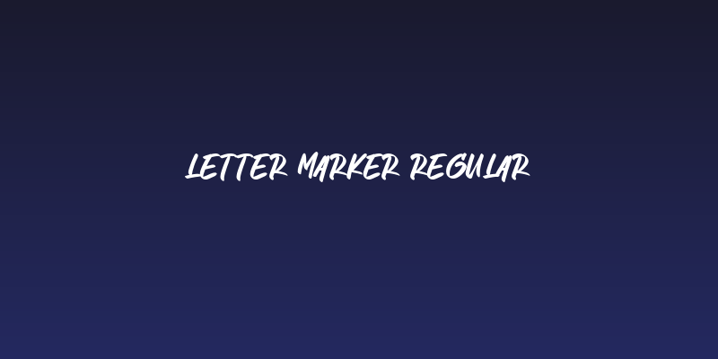 Letter Marker Regular Social Header
