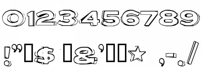 Letter Set B Font OTHER CHARS