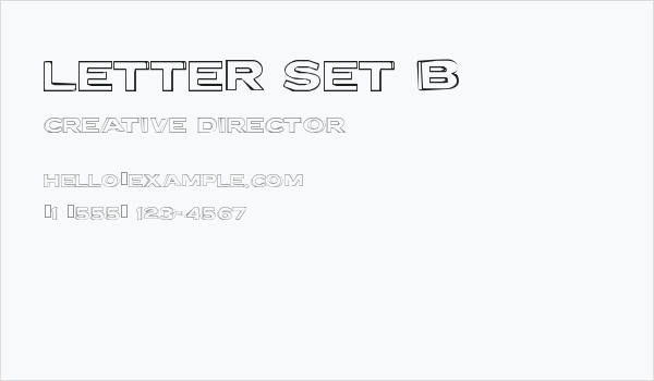 Letter Set B Business Card