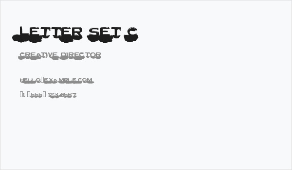 Letter Set C Business Card