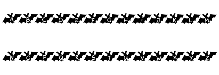 LetterBat AH Font LOWERCASE