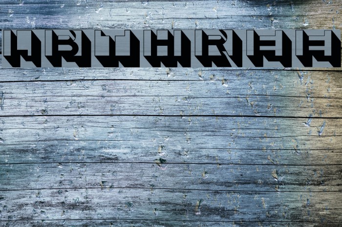 LetterBuildingsTHREE Font examples
