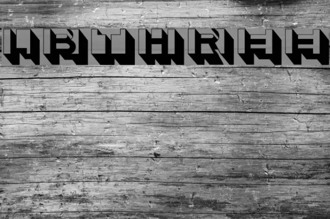 LetterBuildingsTHREE Font examples