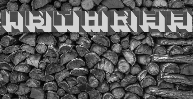 LetterBuildingsTHREE Font examples