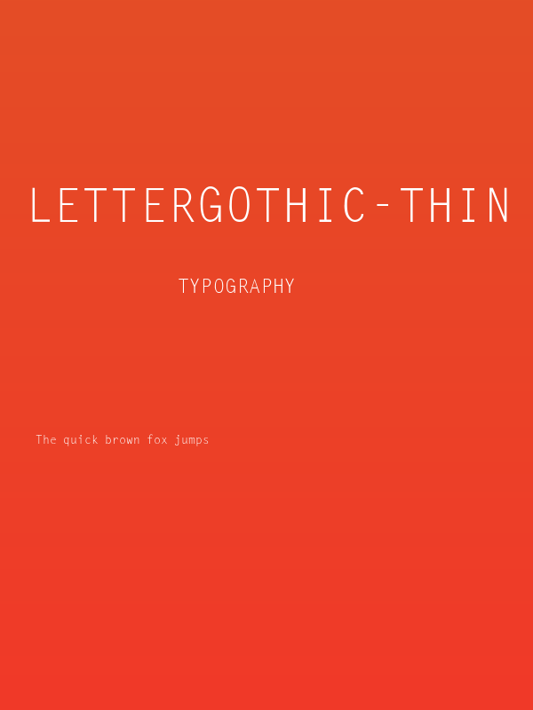 LetterGothic-Thin Poster