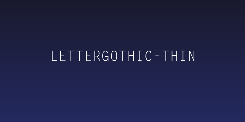 LetterGothic-Thin Social Header
