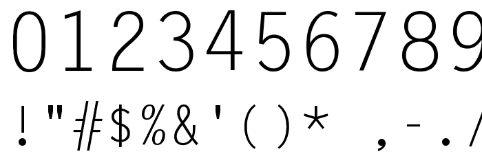 LetterGothic Font OTHER CHARS