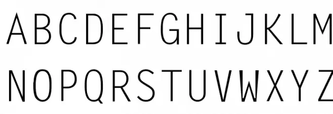 LetterGothic Шрифта ВЕРХНИЙ