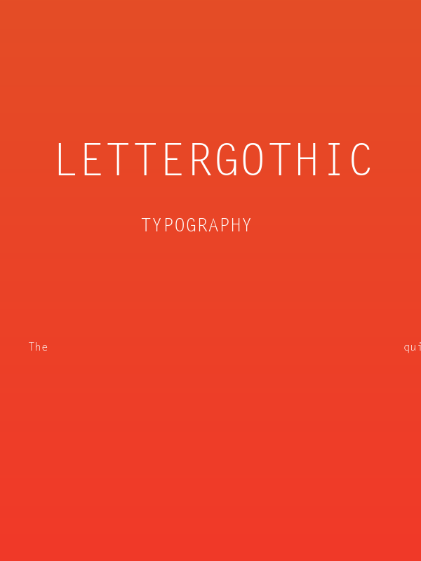 LetterGothic Poster