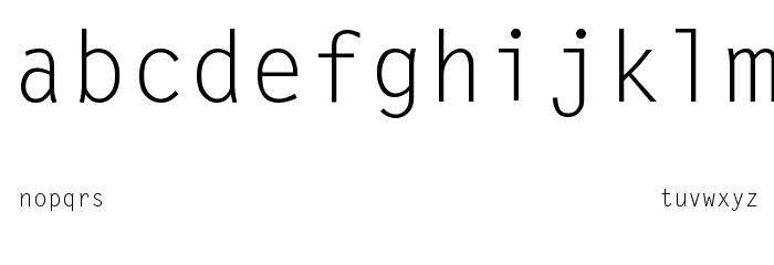 LetterGothic Font LOWERCASE
