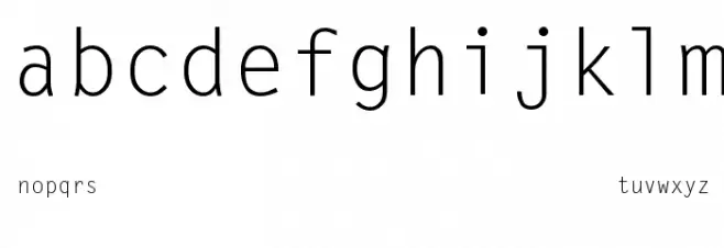 LetterGothic Font Litere mici